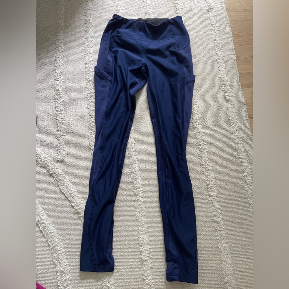 Lululemon thick leggings navy blue